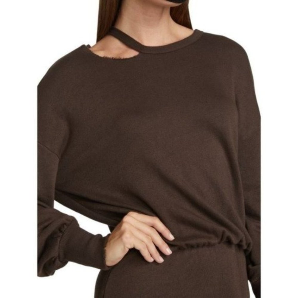 N:PHILANTHROPY Alexandria Sweatshirt Dress in Chocolate NWT Medium - Picture 8 of 10